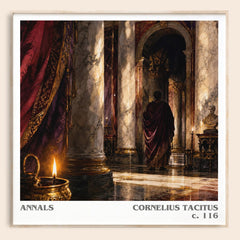 Annals literary book poster by Cornelius Tacitus – framed literary art print