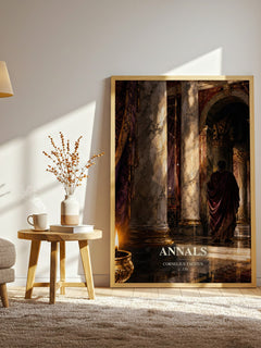 Annals watercolour print in frame leaning in hallway – non fiction wall art