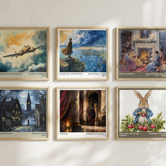 Annals literary print in frame leaning in hallway – non fiction wall art