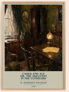 Cakes And Ale Or, The Skeleton In The Cupboard book cover book poster by W. Somerset Maugham – framed literary art print