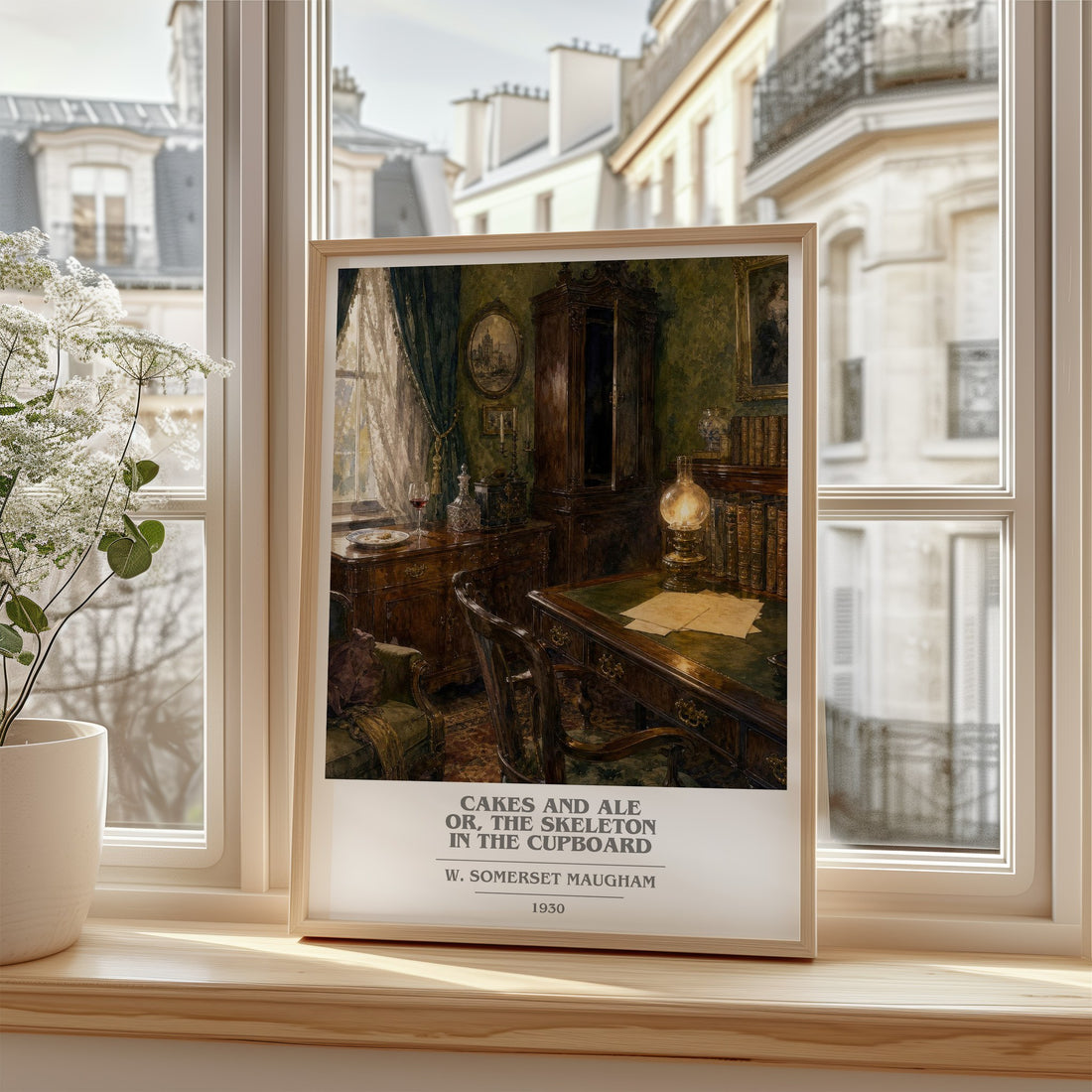 Cakes And Ale Or, The Skeleton In The Cupboard book cover poster colour and style options – W. Somerset Maugham book art