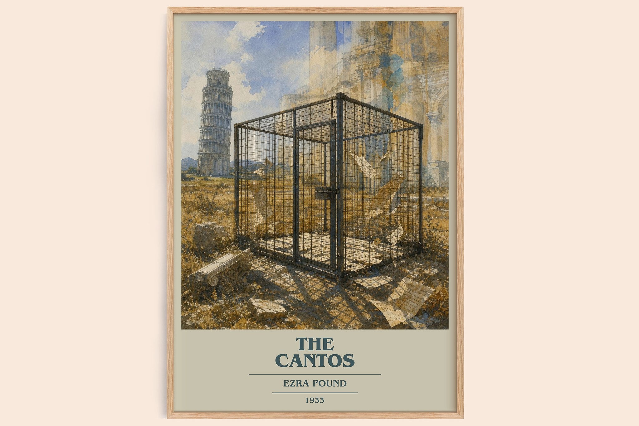 The Cantos Book Cover Poster by Ezra Pound