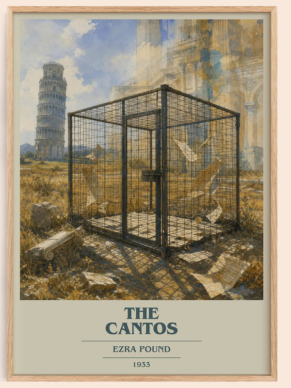 The Cantos book cover book poster by Ezra Pound – framed literary art print