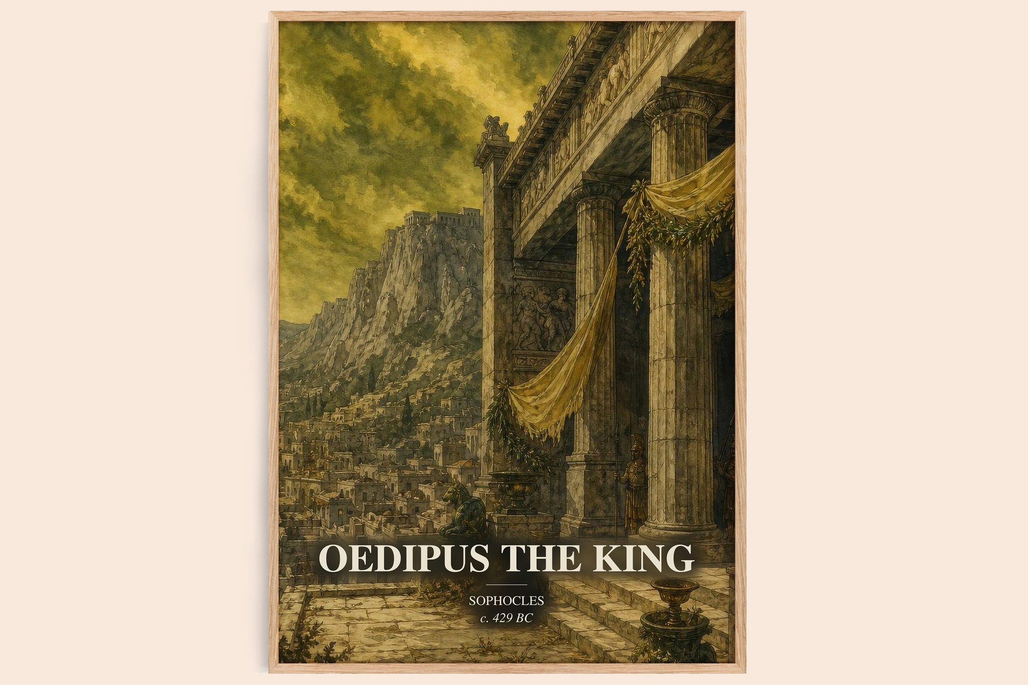 Oedipus the King Book Watercolour Illustration by Sophocles