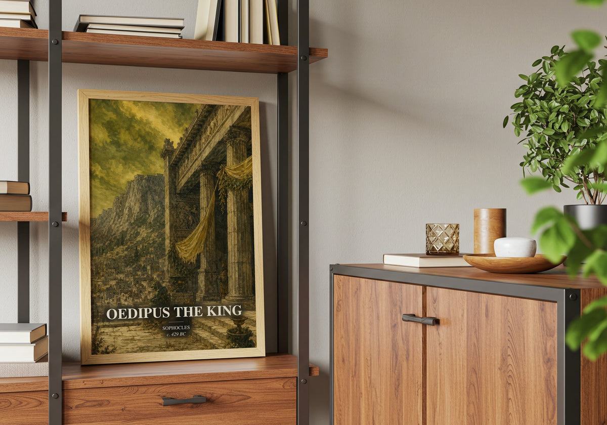Oedipus the King book watercolour illustration paper finish options – matte satin gloss