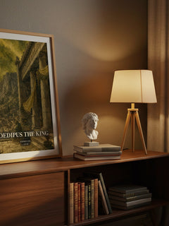 Oedipus the King watercolour print on bookshelf – Sophocles fan gift