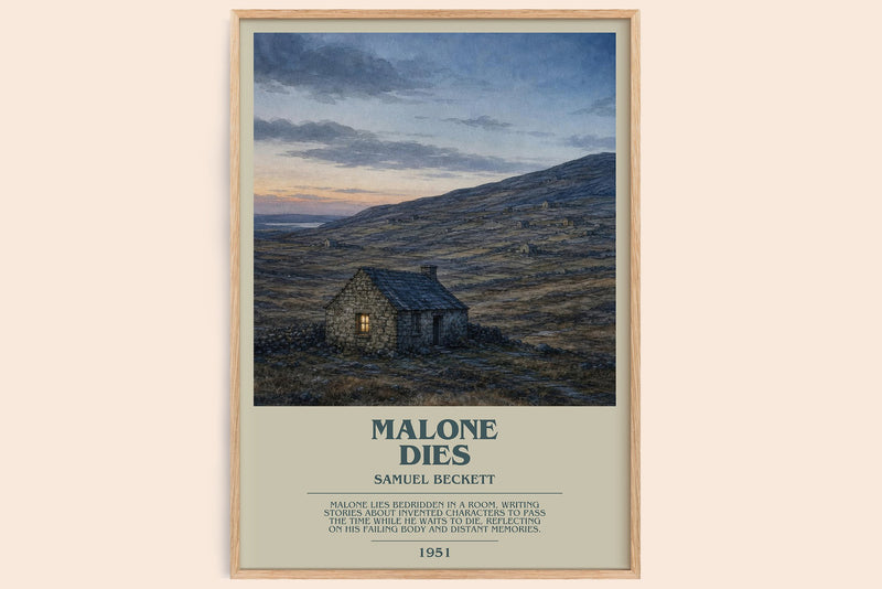Malone Dies Bookish Wall Art by Samuel Beckett (Modern style)