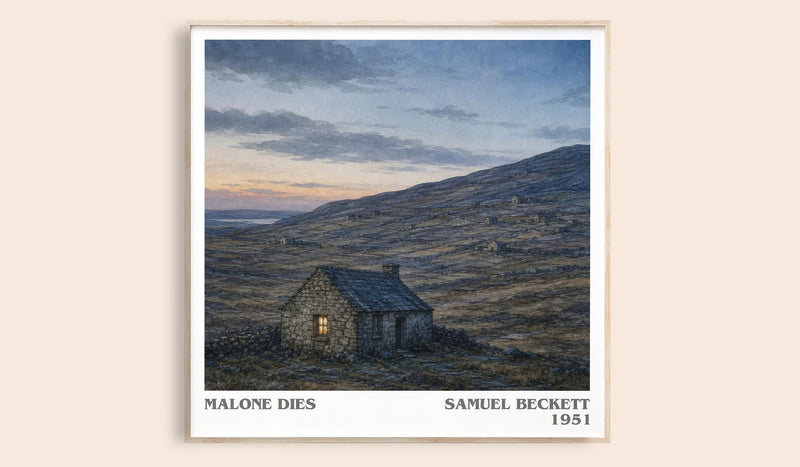 Malone Dies Literary Art Print by Samuel Beckett (Square style)