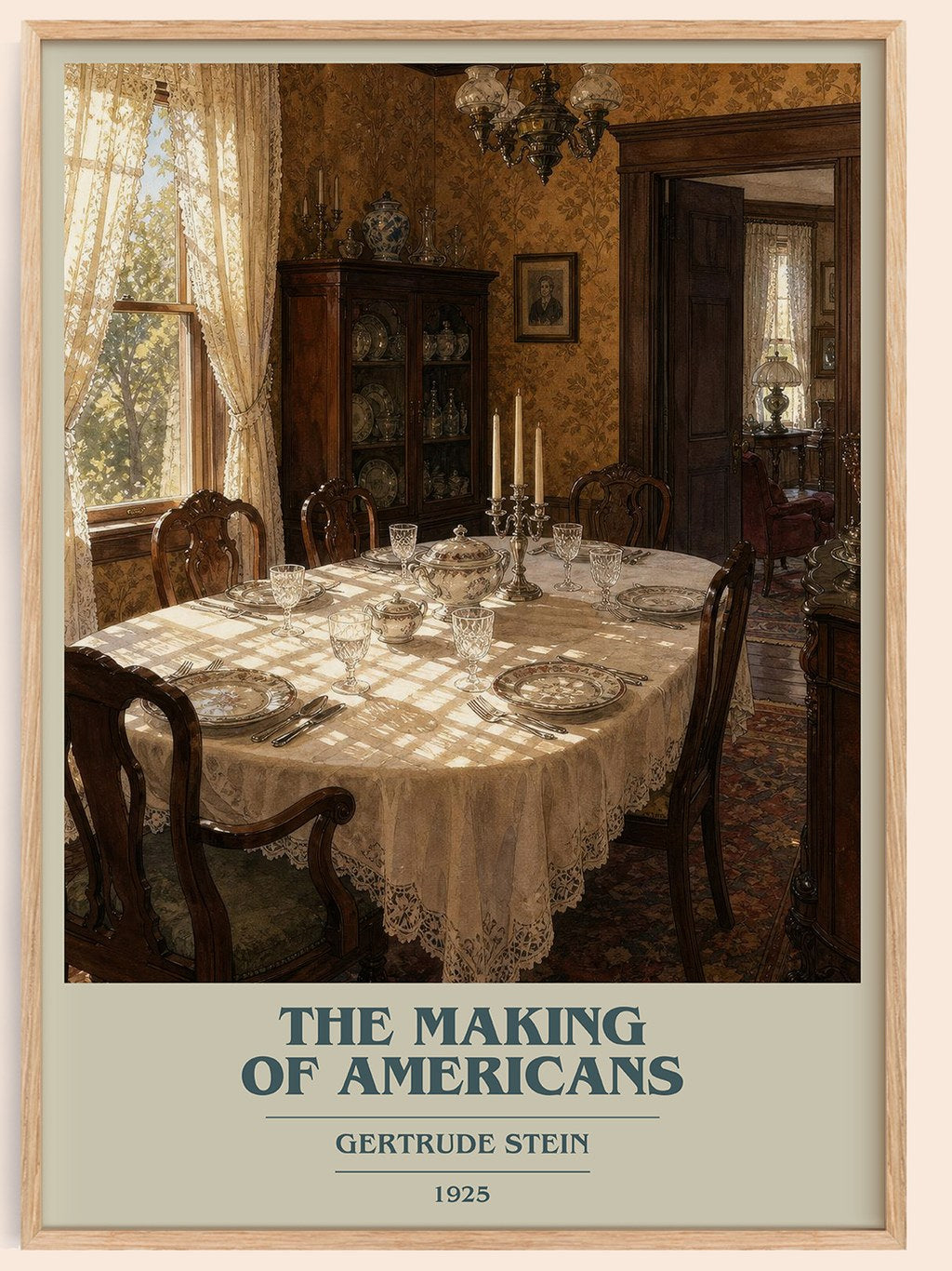 The Making of Americans book cover book poster by Gertrude Stein – framed literary art print