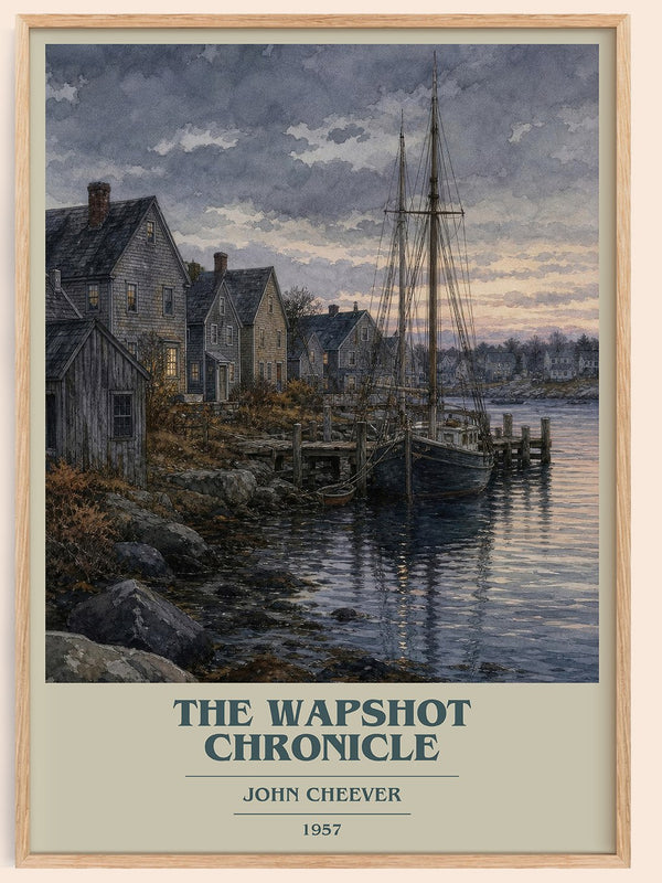 The Wapshot Chronicle book cover book poster by John Cheever – framed literary art print