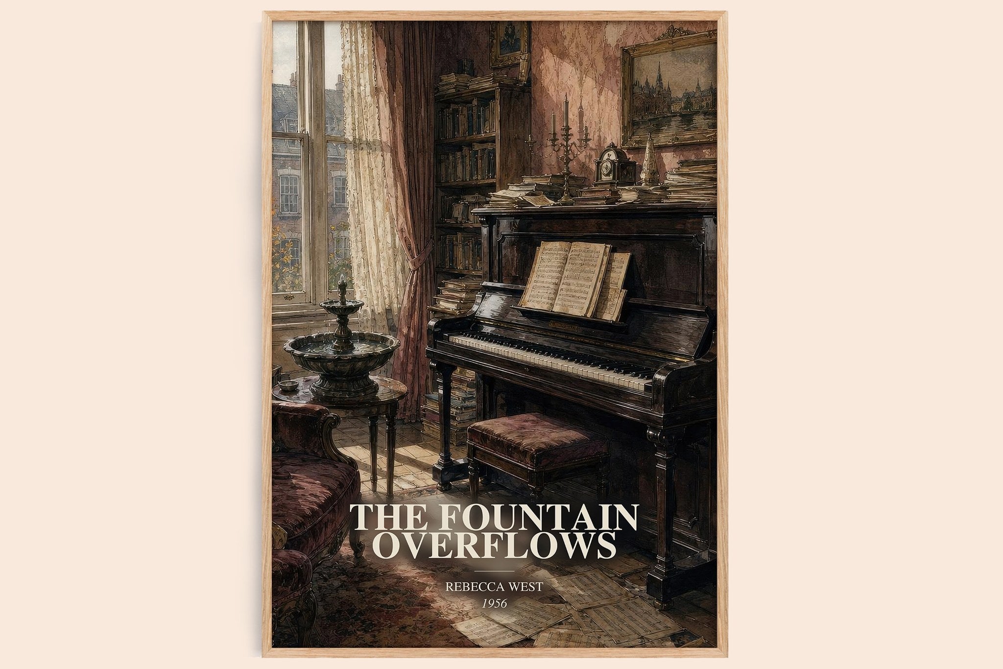 The Fountain Overflows Book Watercolour Illustration by Rebecca West