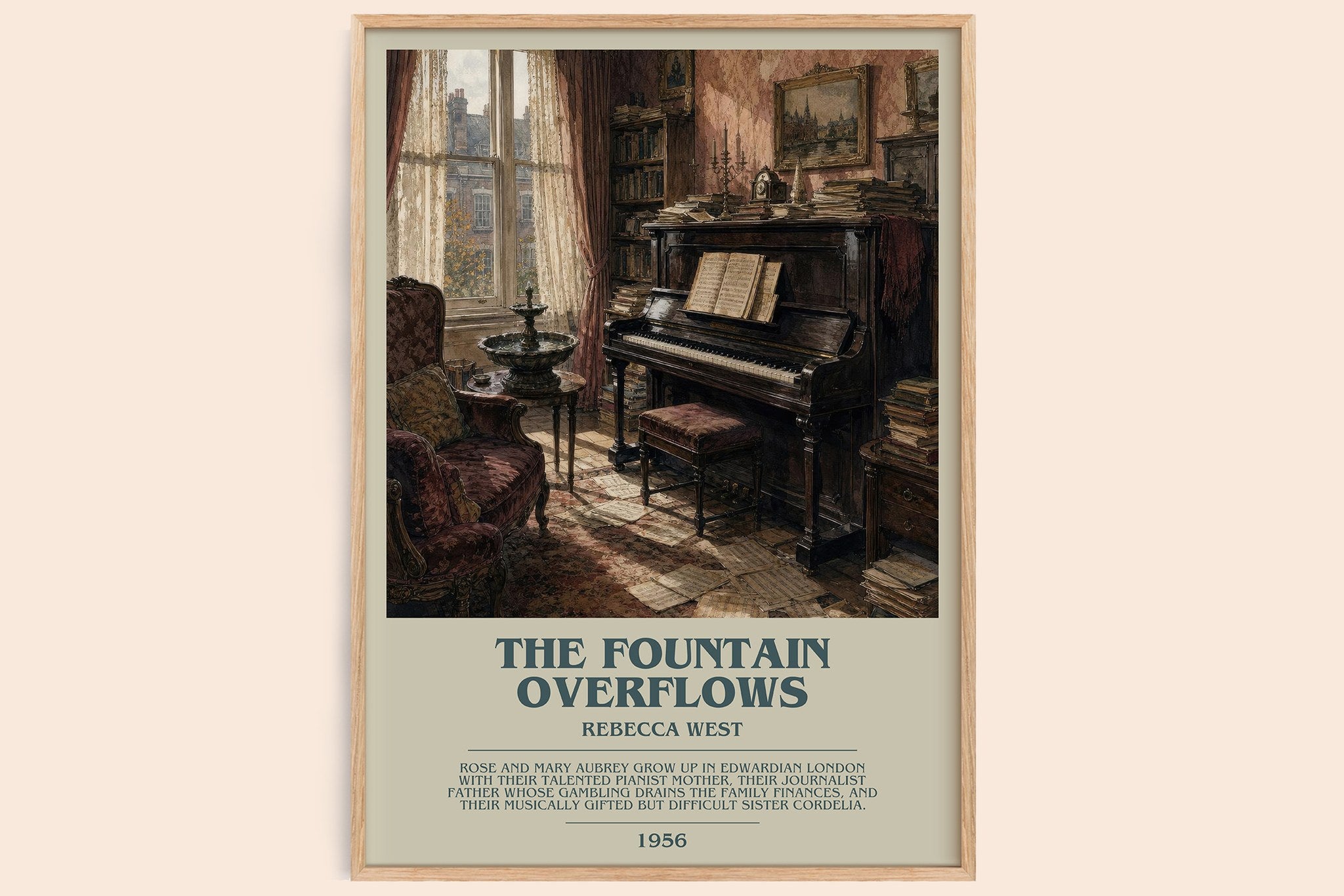 The Fountain Overflows Bookish Wall Art by Rebecca West