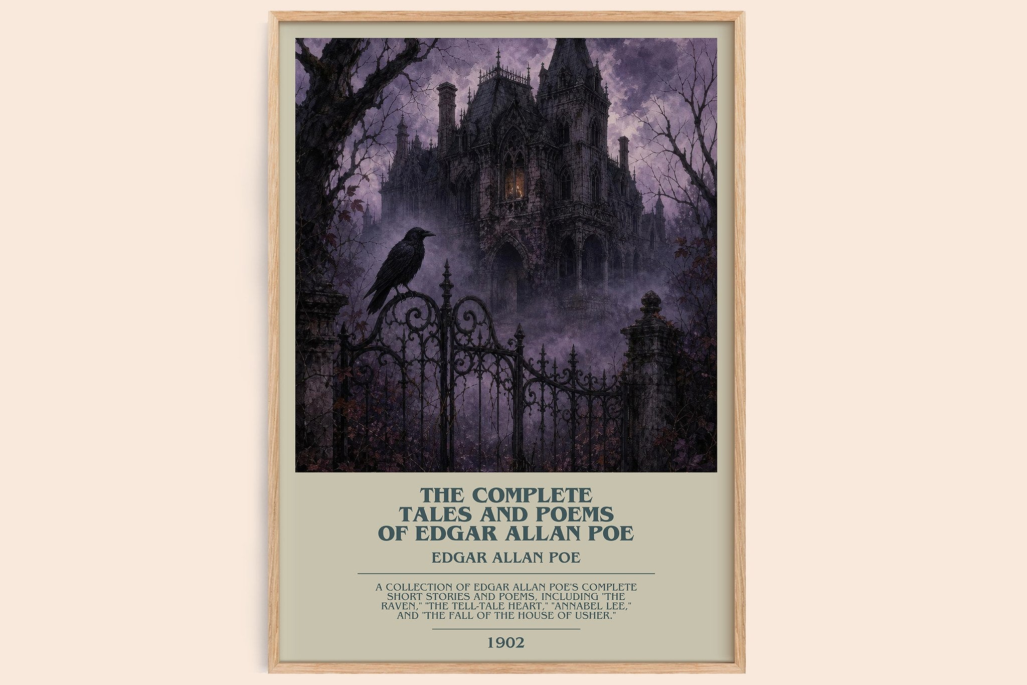 Complete Tales and Poems of Edgar Allan Poe Bookish Wall Art by E. Poe