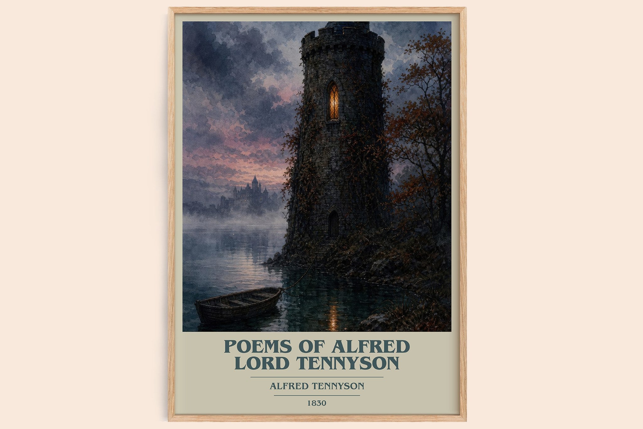 Poems of Alfred Lord Tennyson Book Cover Poster by Alfred Tennyson