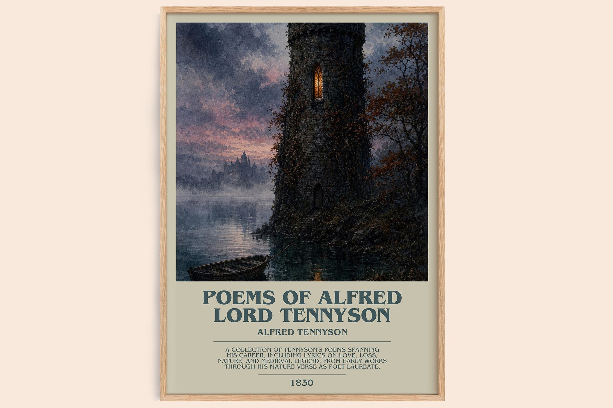 Poems of Alfred Lord Tennyson Bookish Wall Art by Alfred Tennyson