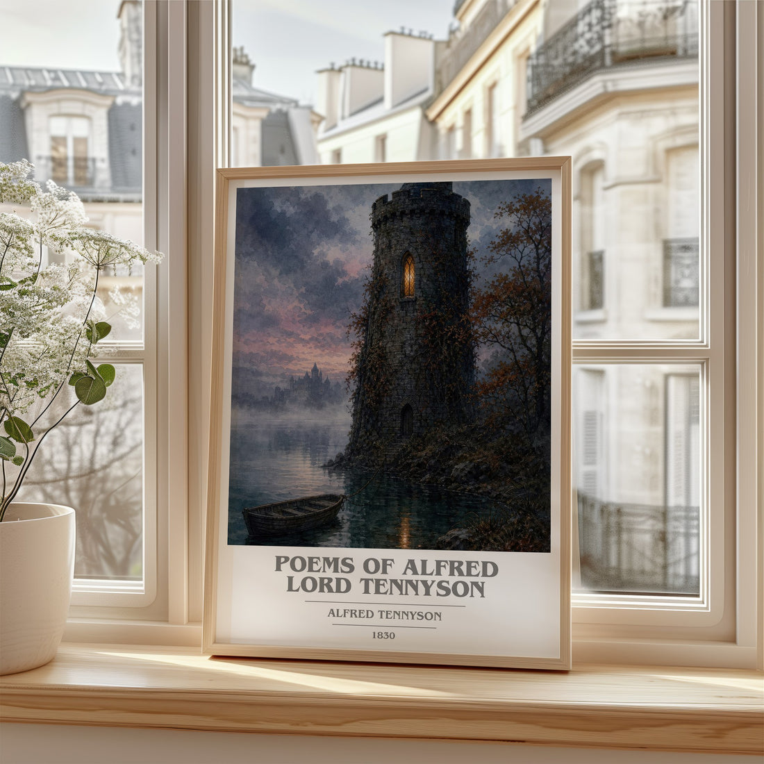 Poems of Alfred Lord Tennyson book cover poster colour and style options – Alfred Tennyson book art