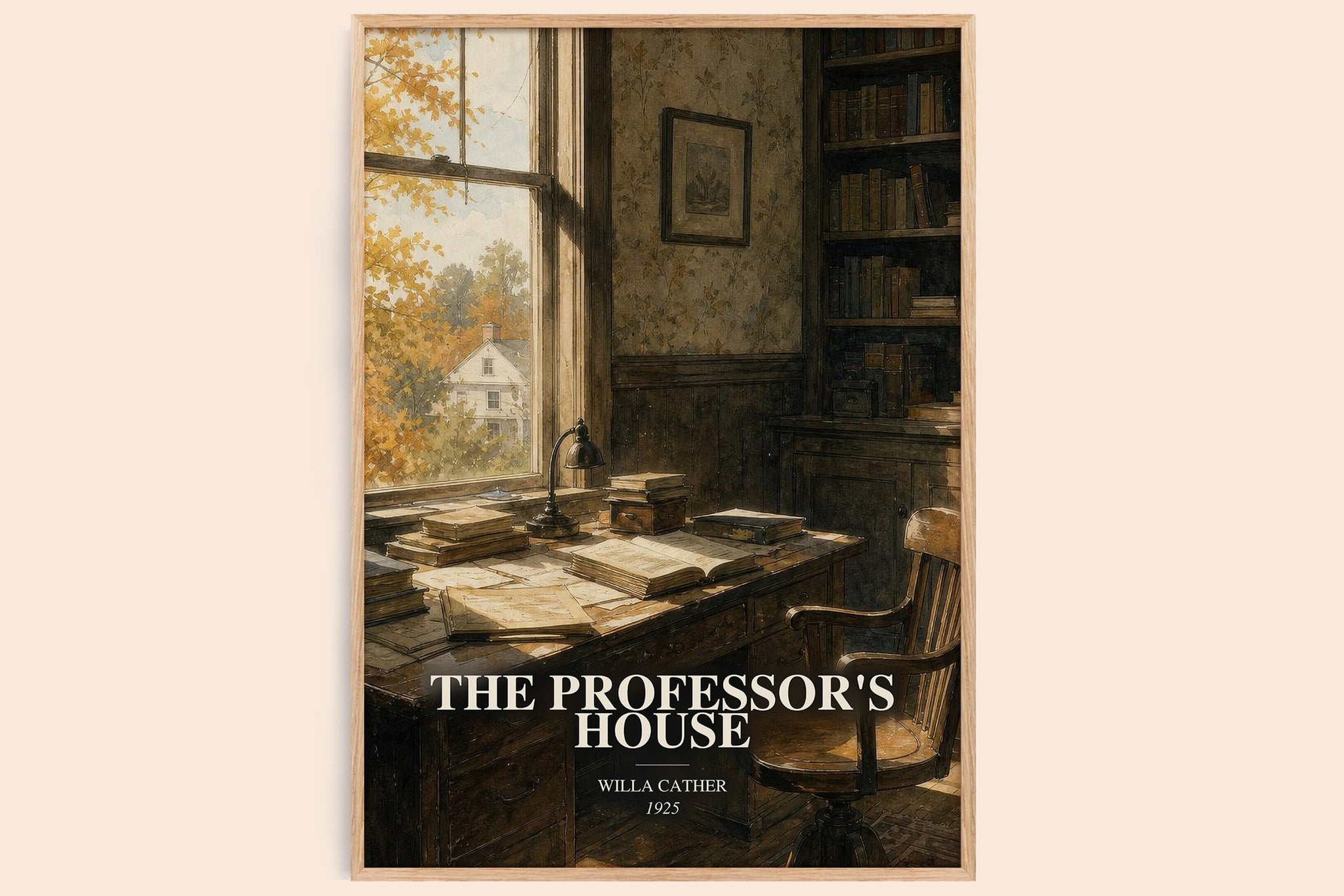 The Professor's House Book Watercolour Illustration by Willa Cather