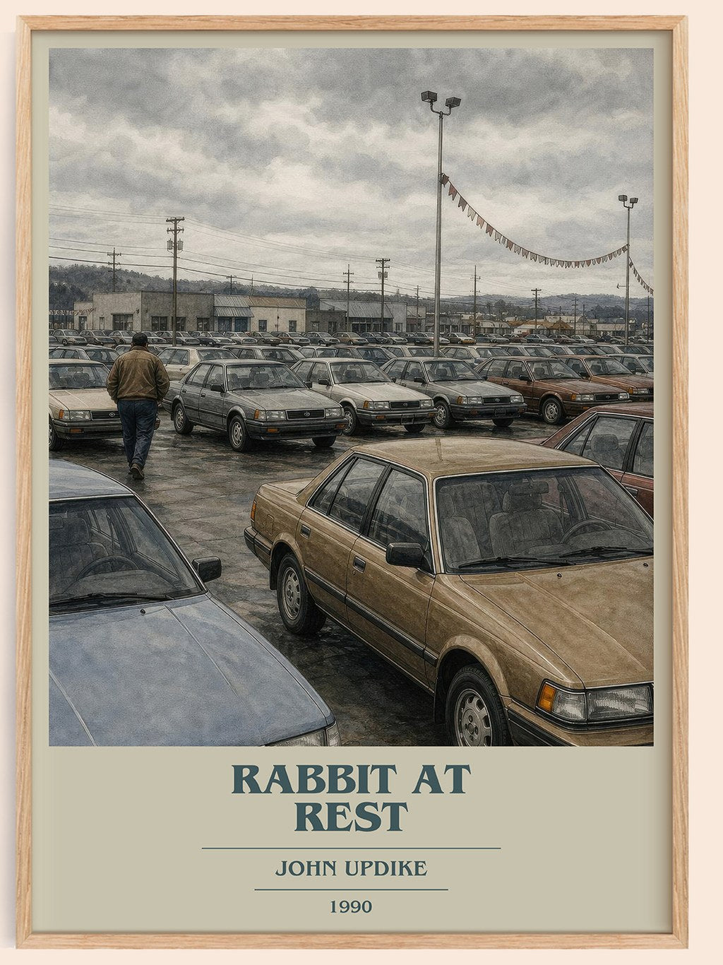 Rabbit at Rest book cover book poster by John Updike – framed literary art print