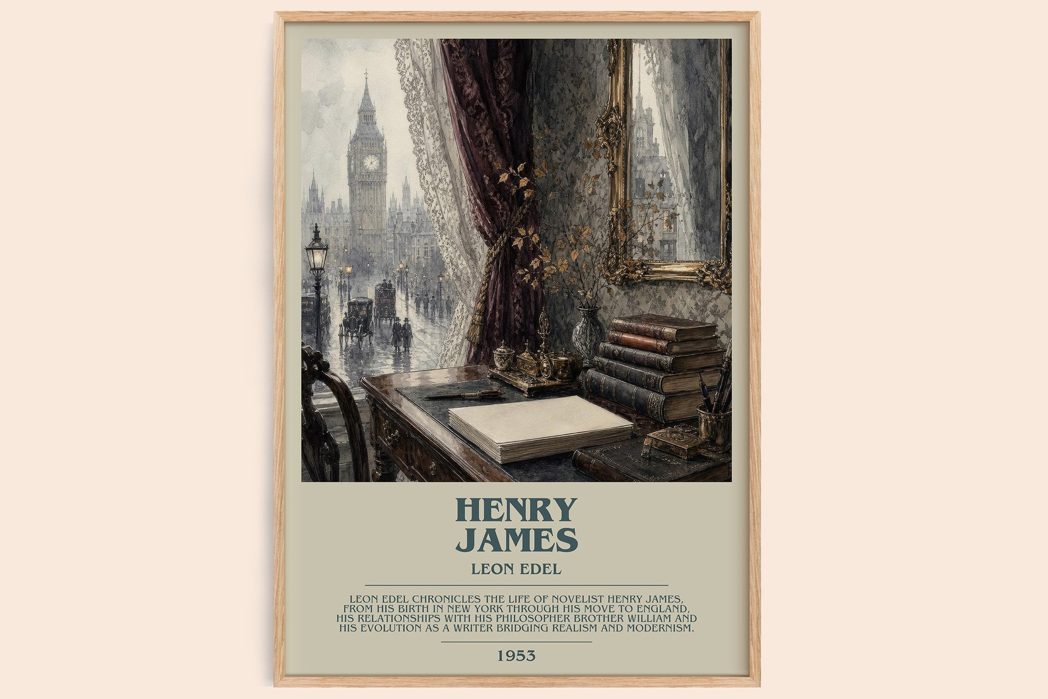 Henry James Bookish Wall Art by Leon Edel