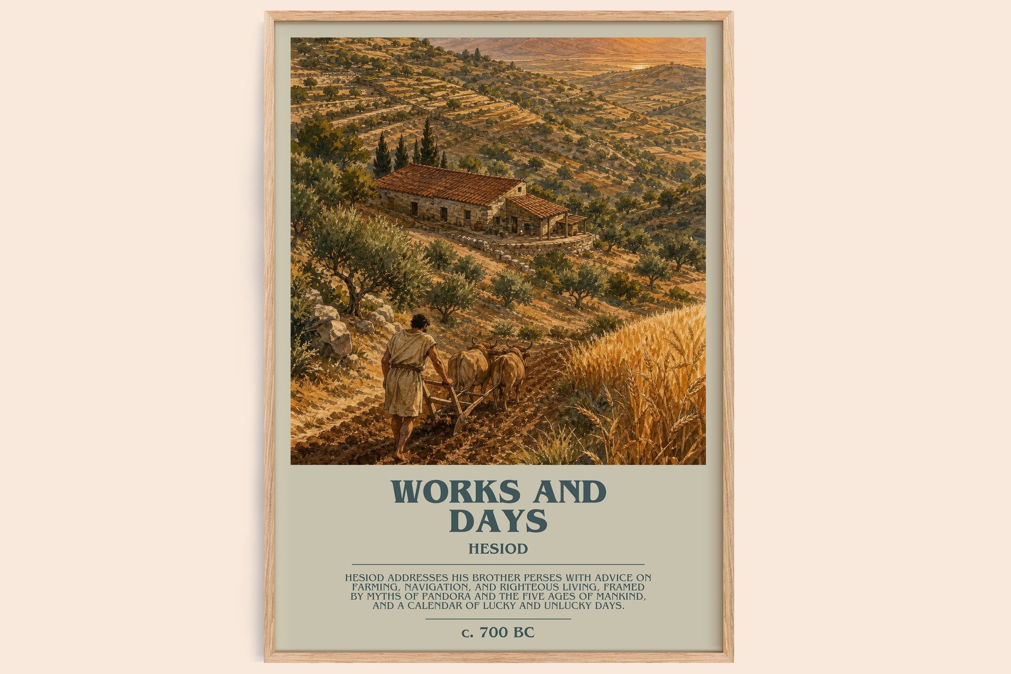 Works and Days Bookish Wall Art by Hesiod