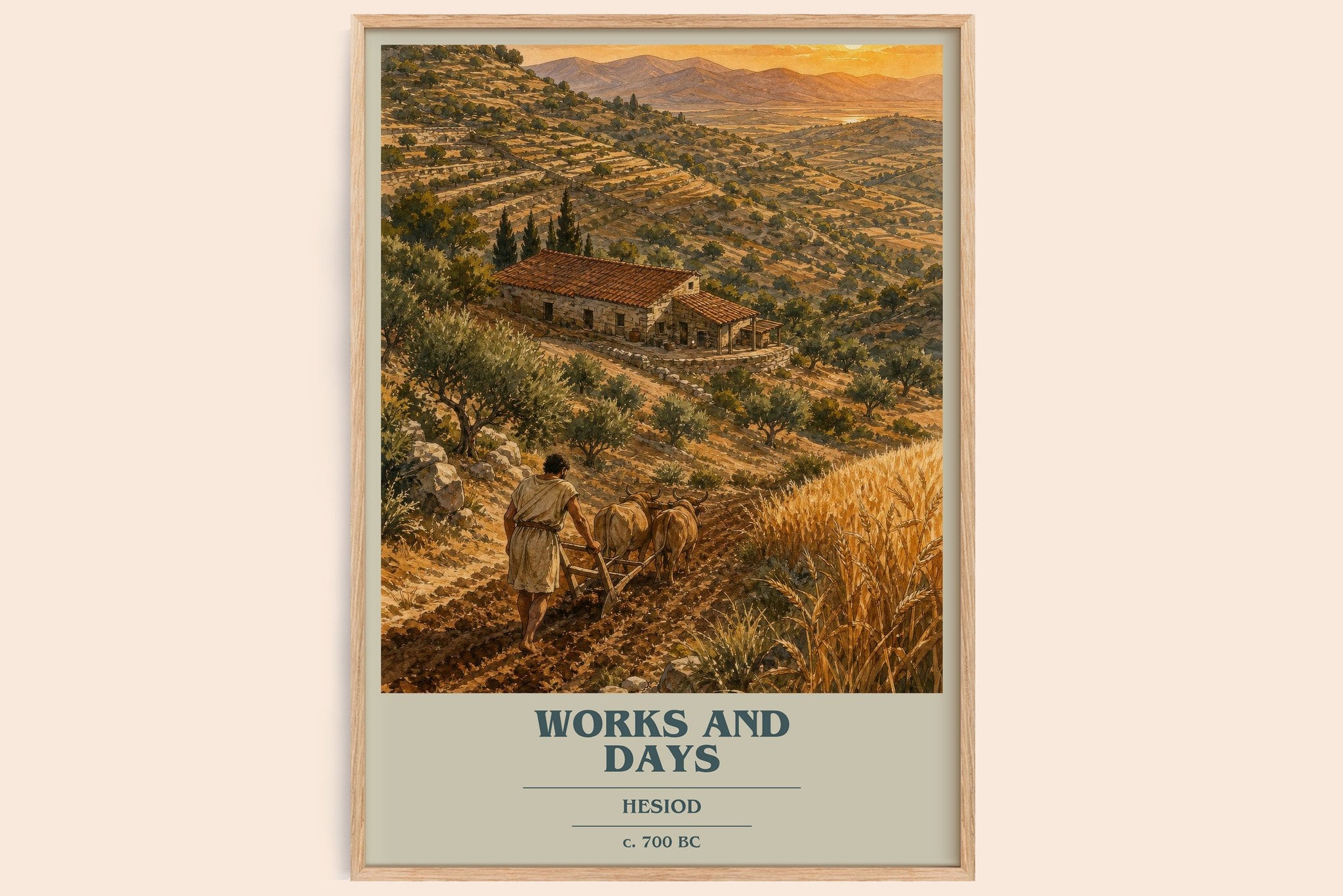 Works and Days Book Cover Poster by Hesiod
