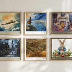 Works and Days literary print in frame leaning in hallway – poetry wall art