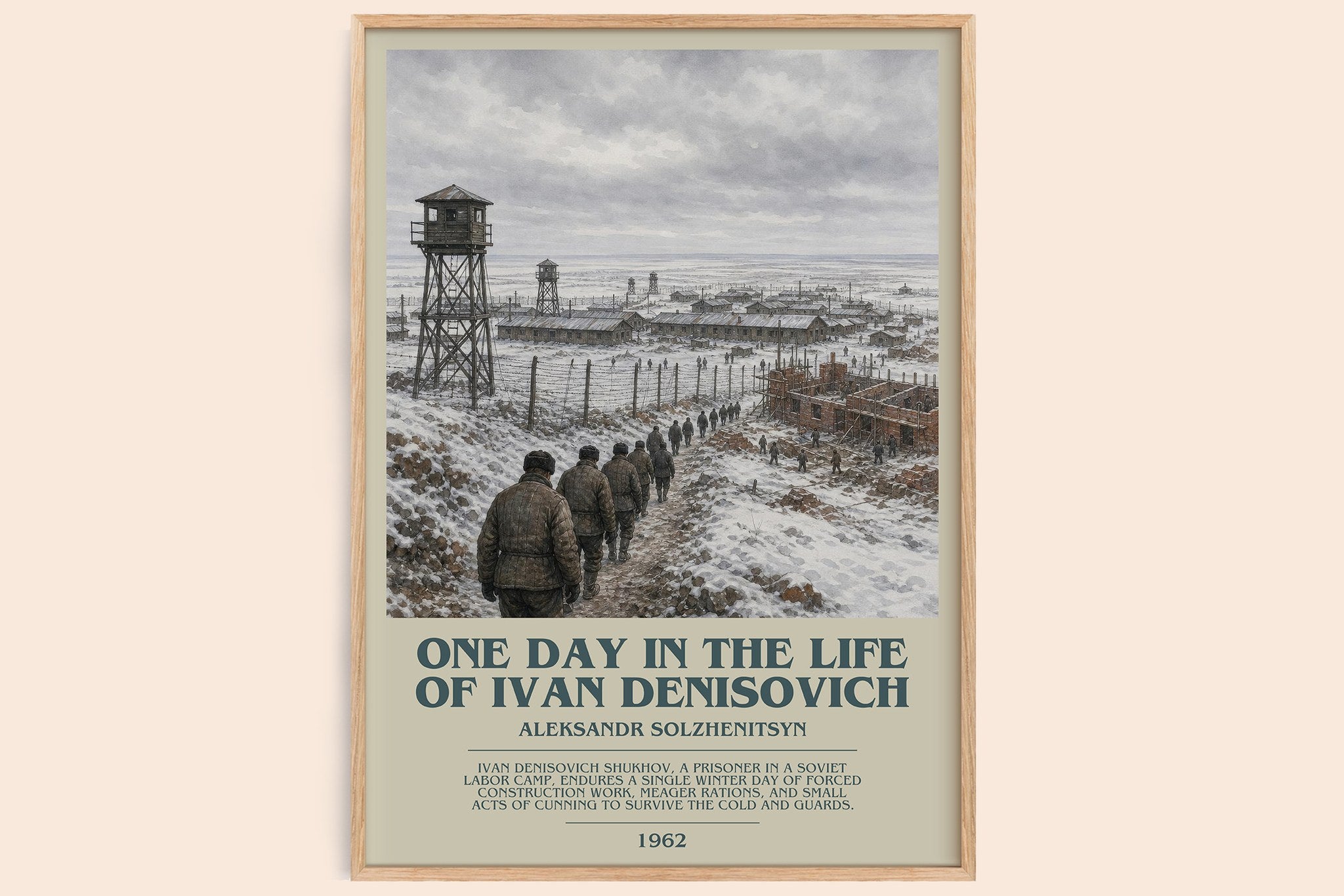 One Day in the Life of Ivan Denisovich Bookish Wall Art by Aleksandr Solzhenitsyn