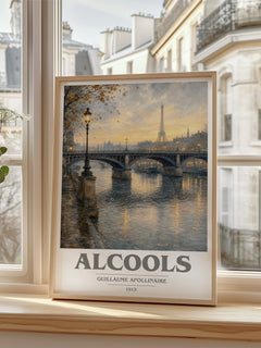 Alcools book cover poster colour and style options – Guillaume Apollinaire book art