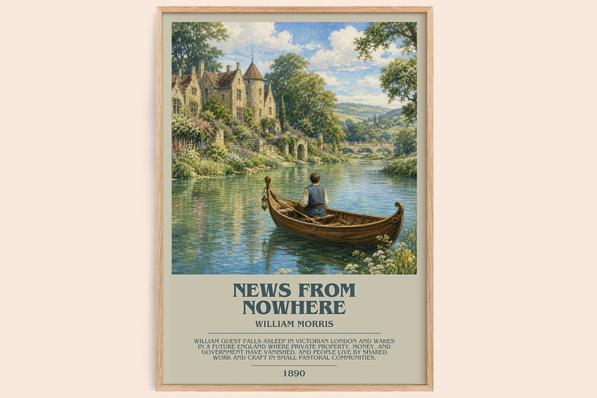News from Nowhere Bookish Wall Art by William Morris