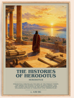 The Histories of Herodotus bookish book poster by Herodotus – framed literary art print