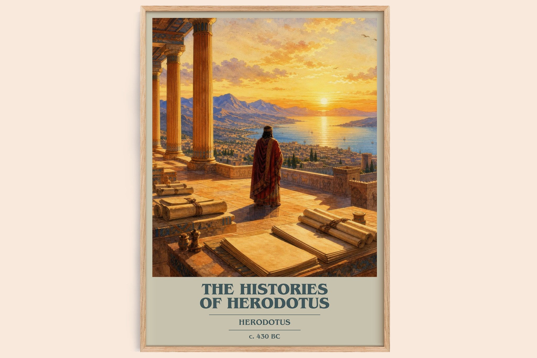 The Histories of Herodotus Book Cover Poster by Herodotus