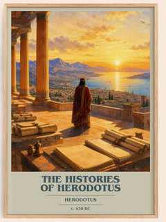 The Histories of Herodotus book cover book poster by Herodotus – framed literary art print