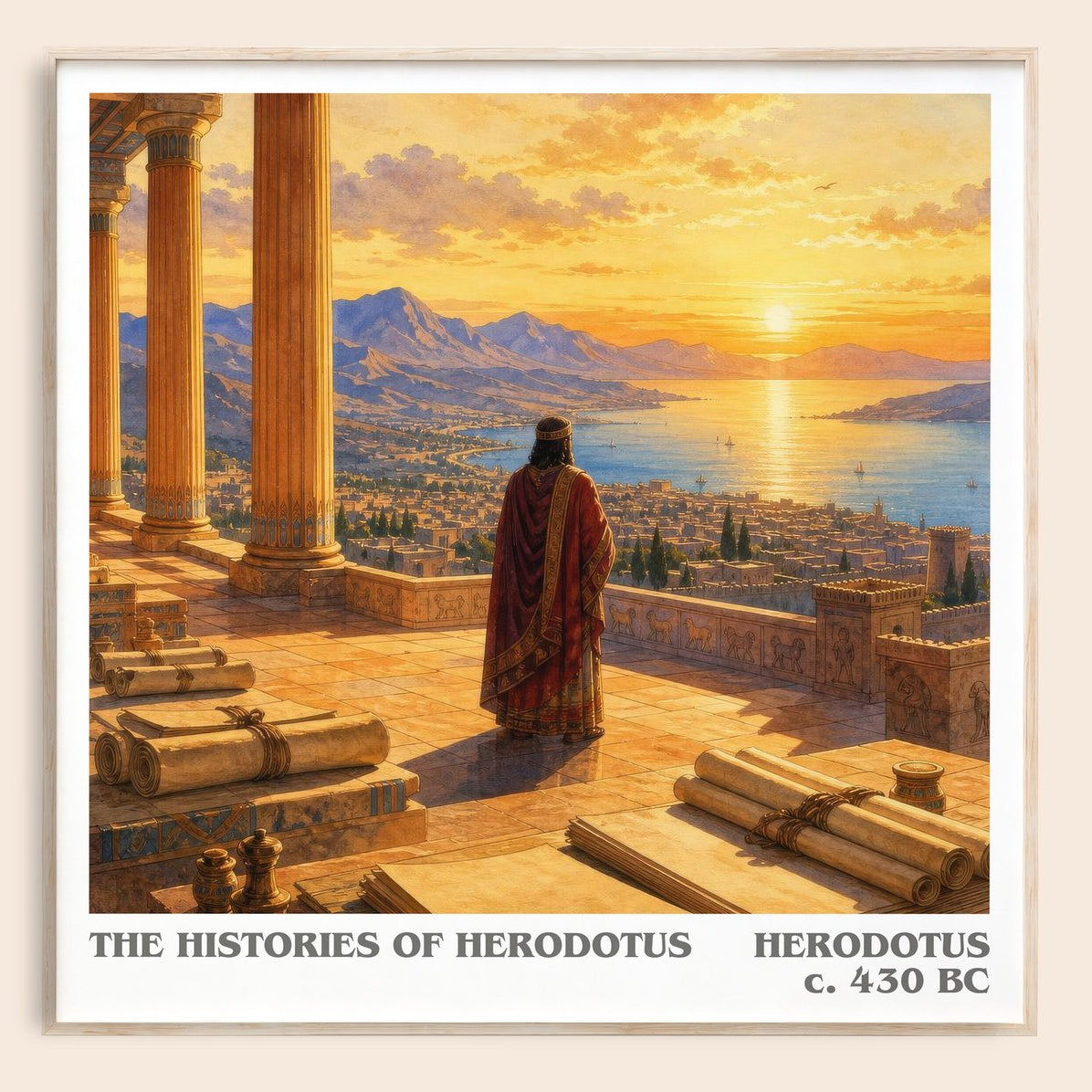 The Histories of Herodotus literary book poster by Herodotus – framed literary art print