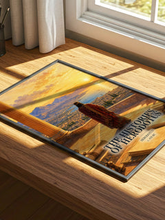 The Histories of Herodotus watercolour book poster framed on wall – non fiction wall art