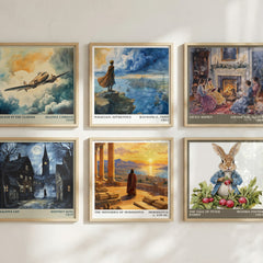 The Histories of Herodotus literary print in frame leaning in hallway – non fiction wall art