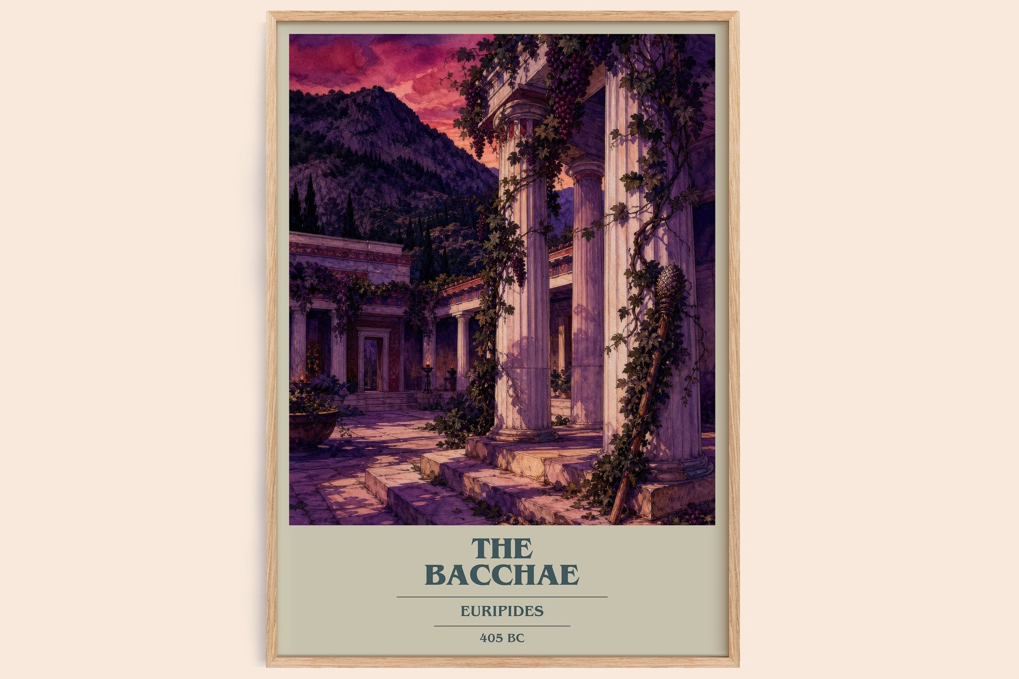 The Bacchae Book Cover Poster by Euripides