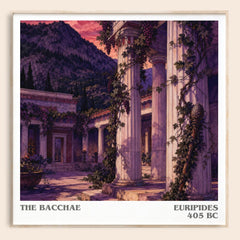 The Bacchae literary book poster by Euripides – framed literary art print