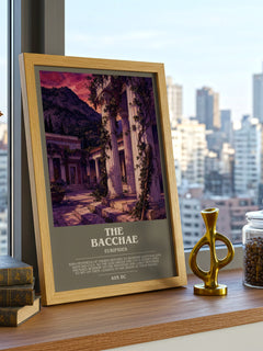 The Bacchae bookish poster colour and style options – Euripides book art