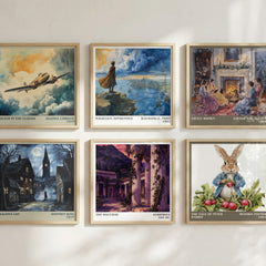 The Bacchae literary print in frame leaning in hallway – classic literature wall art