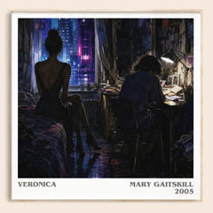 Veronica literary book poster by Mary Gaitskill – framed literary art print