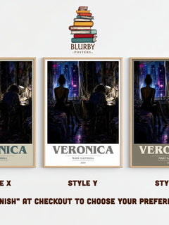 Veronica book cover print framed by window – literary home decor