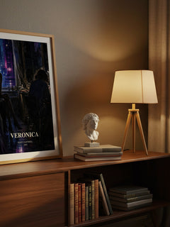 Veronica watercolour print on bookshelf – Mary Gaitskill fan gift