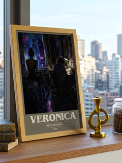 Veronica book cover poster colour and style options – Mary Gaitskill book art