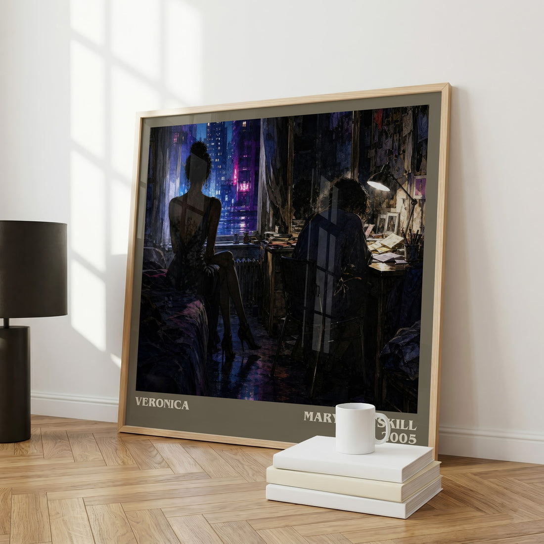Veronica literary art print colour and style options – Mary Gaitskill book art
