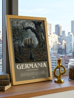 Germania bookish poster colour and style options – Cornelius Tacitus book art
