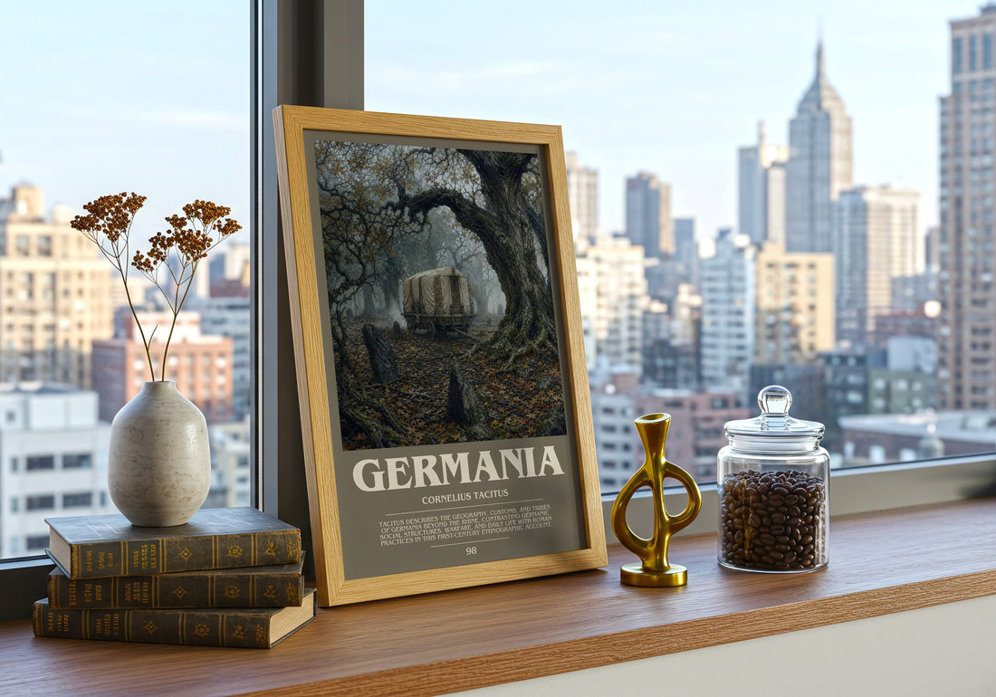 Germania bookish poster colour and style options – Cornelius Tacitus book art