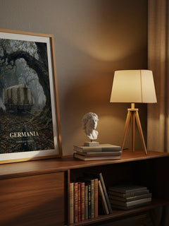 Germania watercolour print on bookshelf – Cornelius Tacitus fan gift
