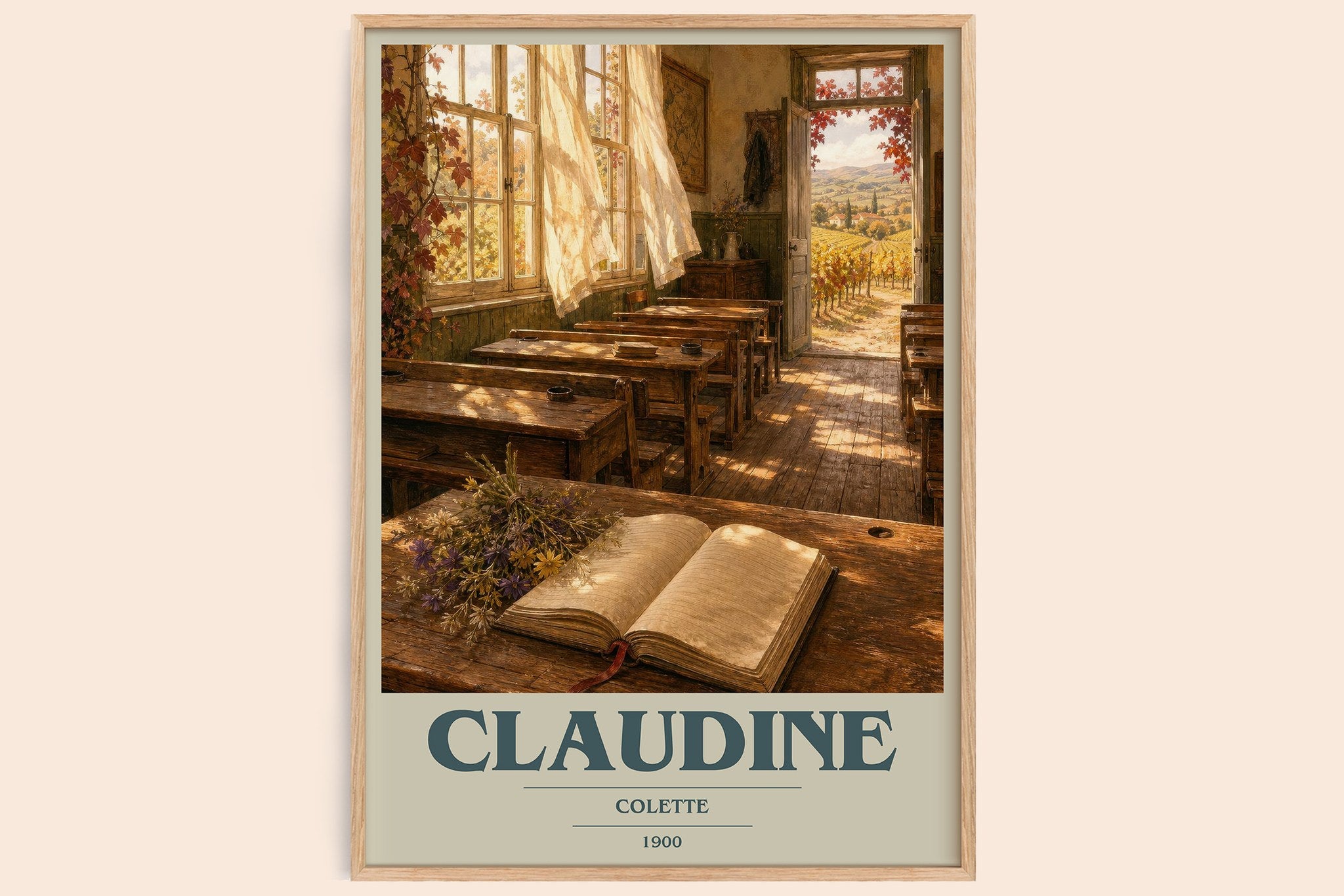 Claudine Book Cover Poster by Colette
