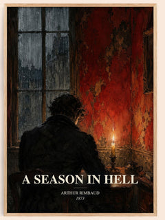 A Season in Hell watercolour book poster by Arthur Rimbaud – framed literary art print