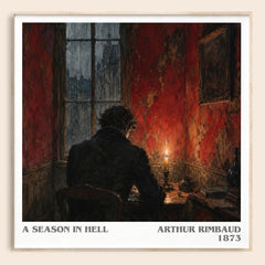 A Season in Hell literary book poster by Arthur Rimbaud – framed literary art print